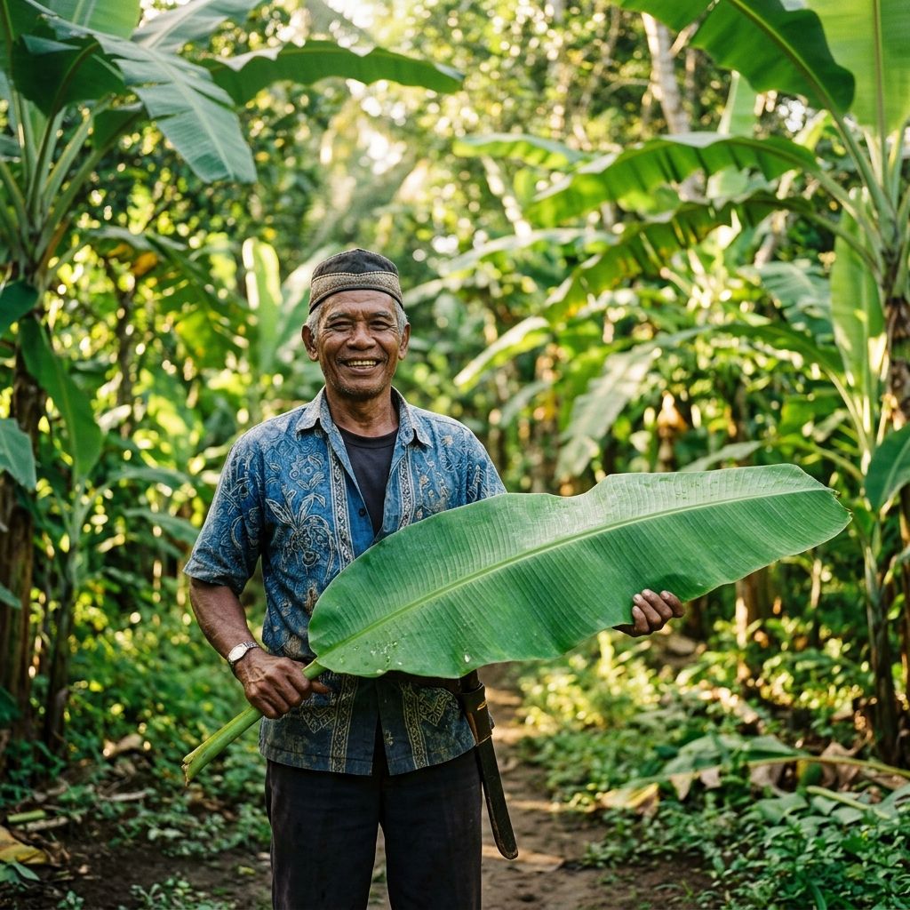 Banana Leaf Farmer in Sapit